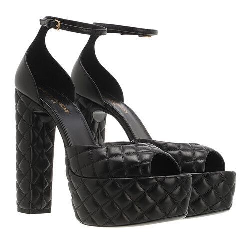 Sandals - Jodie Platform Sandals Quilted Leather - black - Sandals for ladies