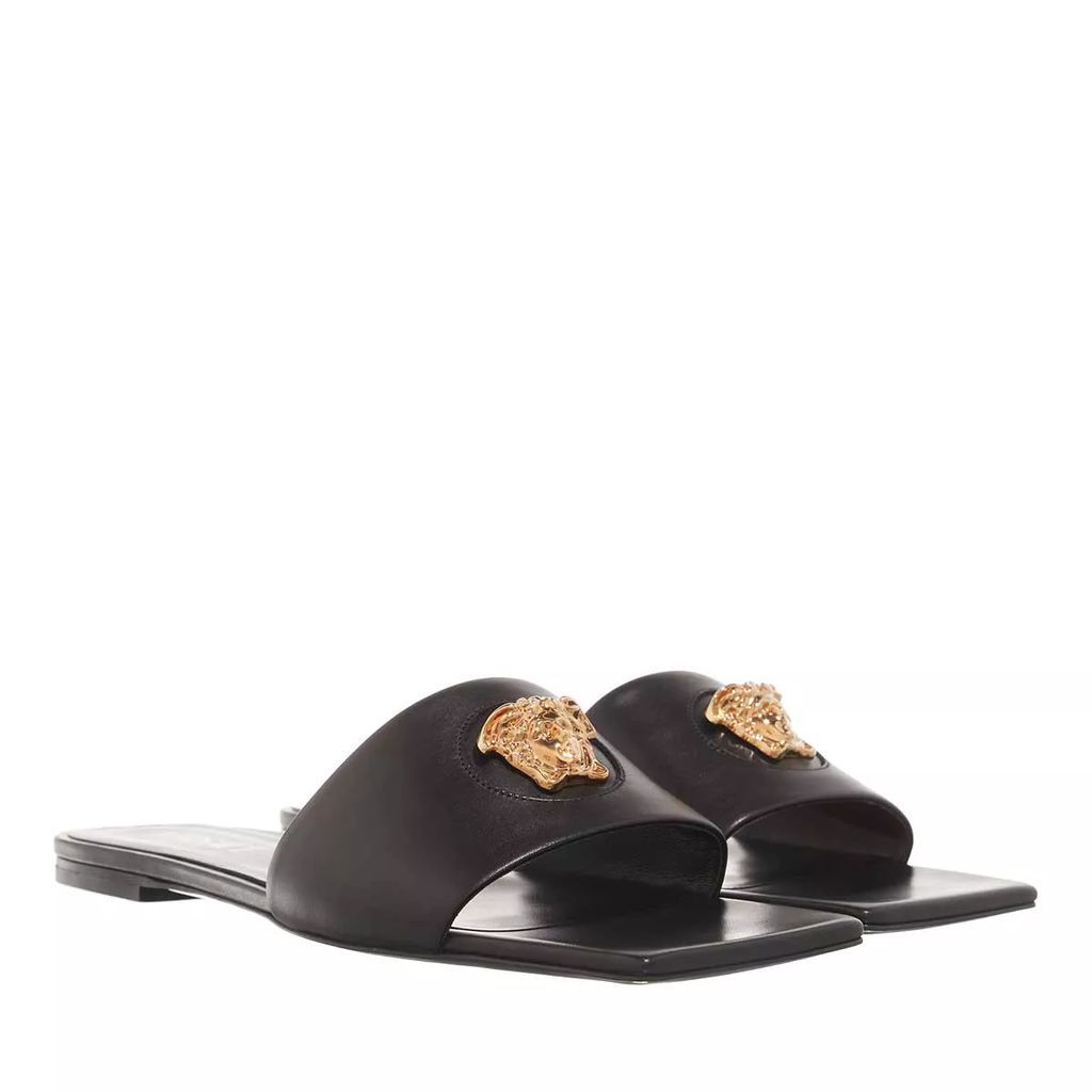 Sandals - La Medusa Plaque Slides - black - Sandals for ladies