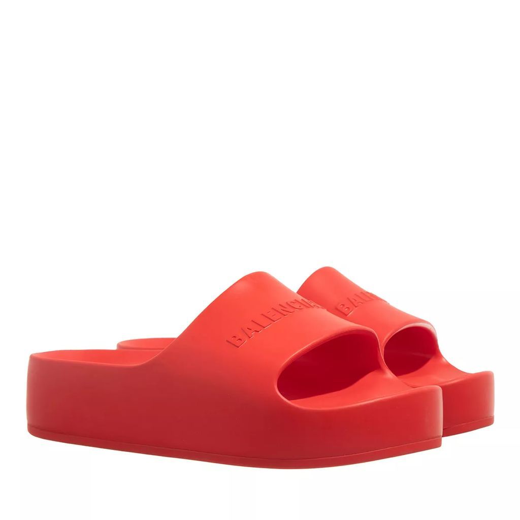 Slipper & Mules - Chunky Platform Slide - red - Slipper & Mules for ladies