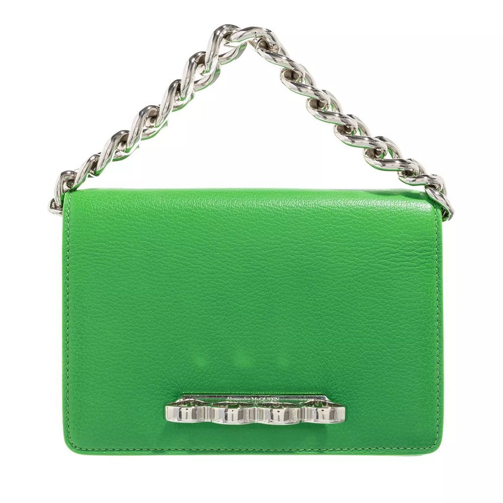 Satchels - Four Ring Mini Chain Bag - green - Satchels for ladies