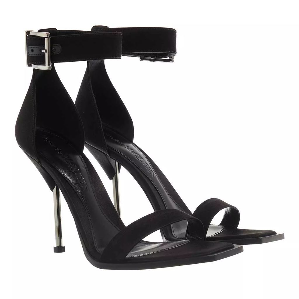 Sandals - Silk Satin Sandal - black - Sandals for ladies