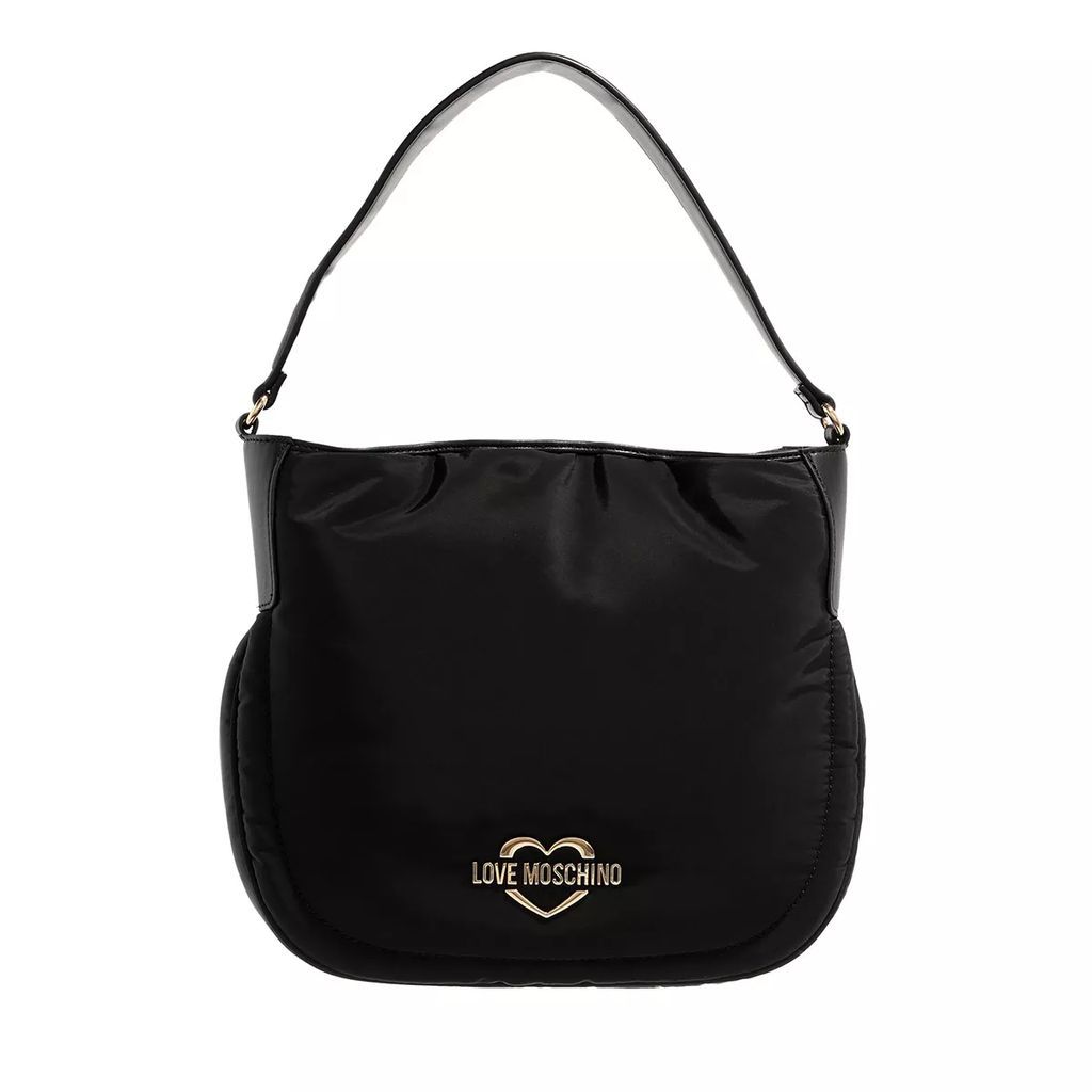 Hobo Bags - Borsa Nylon Pu - black - Hobo Bags for ladies