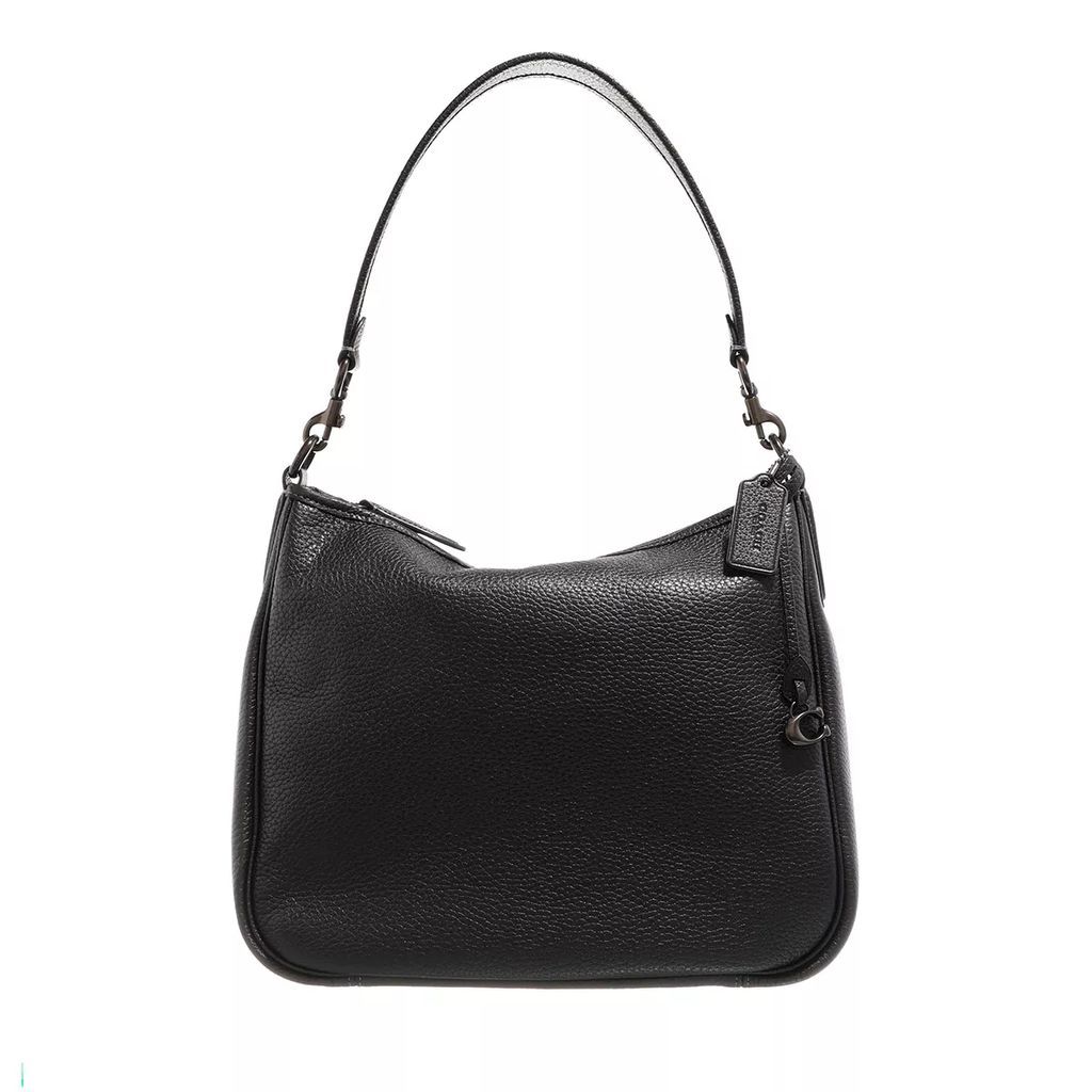 Satchels - Soft Pebble Leather Cary Shoulder Bag - black - Satchels for ladies