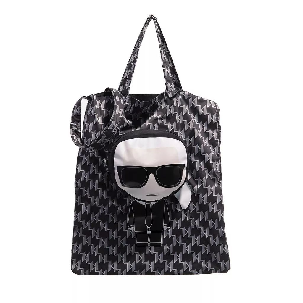 Tote Bags - K/Ikonik Karl Pocket Tote - black - Tote Bags for ladies