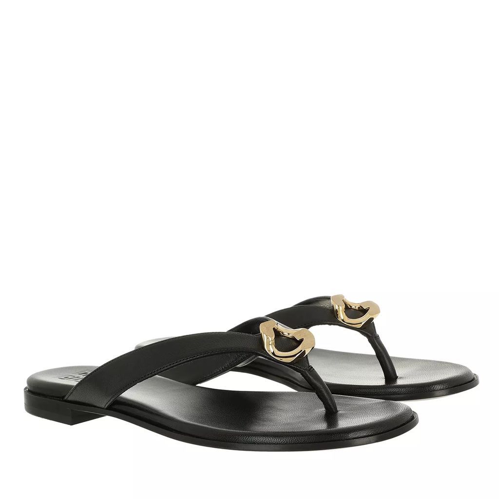 Sandals - G Chain Bucklet Flat Sandals - black - Sandals for ladies