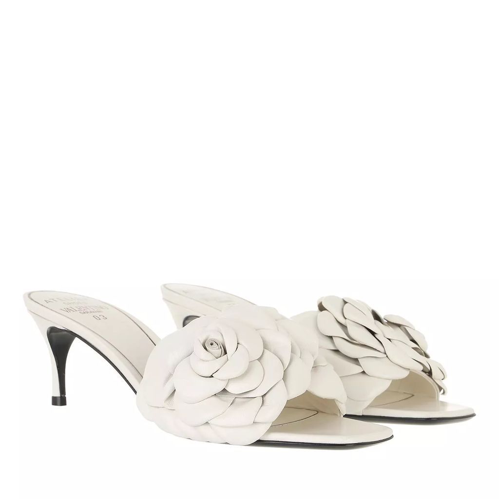 Slipper & Mules - Atelier Flat Sandals Leather - white - Slipper & Mules for ladies