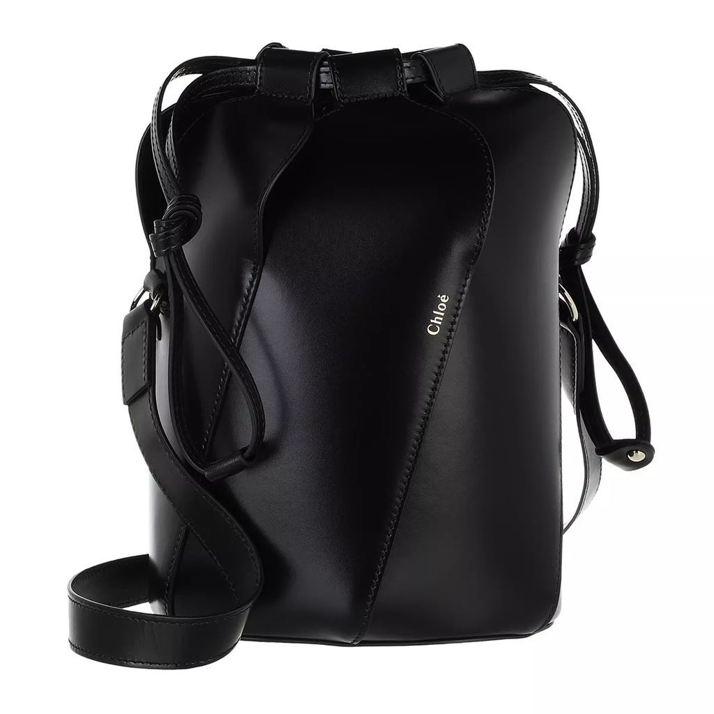 Bucket Bags - Tulip Bucket Bag Leather - black - Bucket Bags for ladies