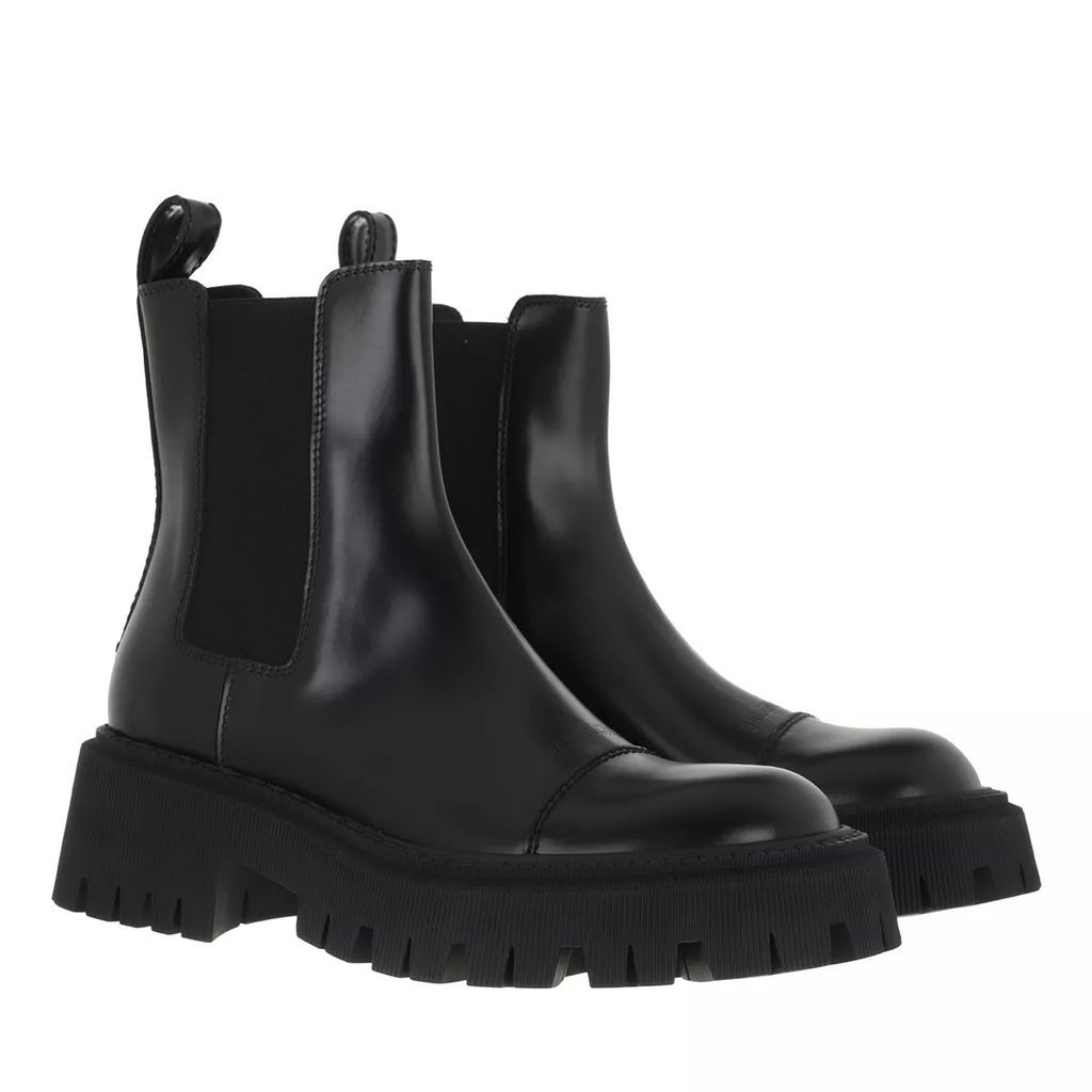 Boots & Ankle Boots - Tractor Booties Calfskin - black - Boots & Ankle Boots for ladies