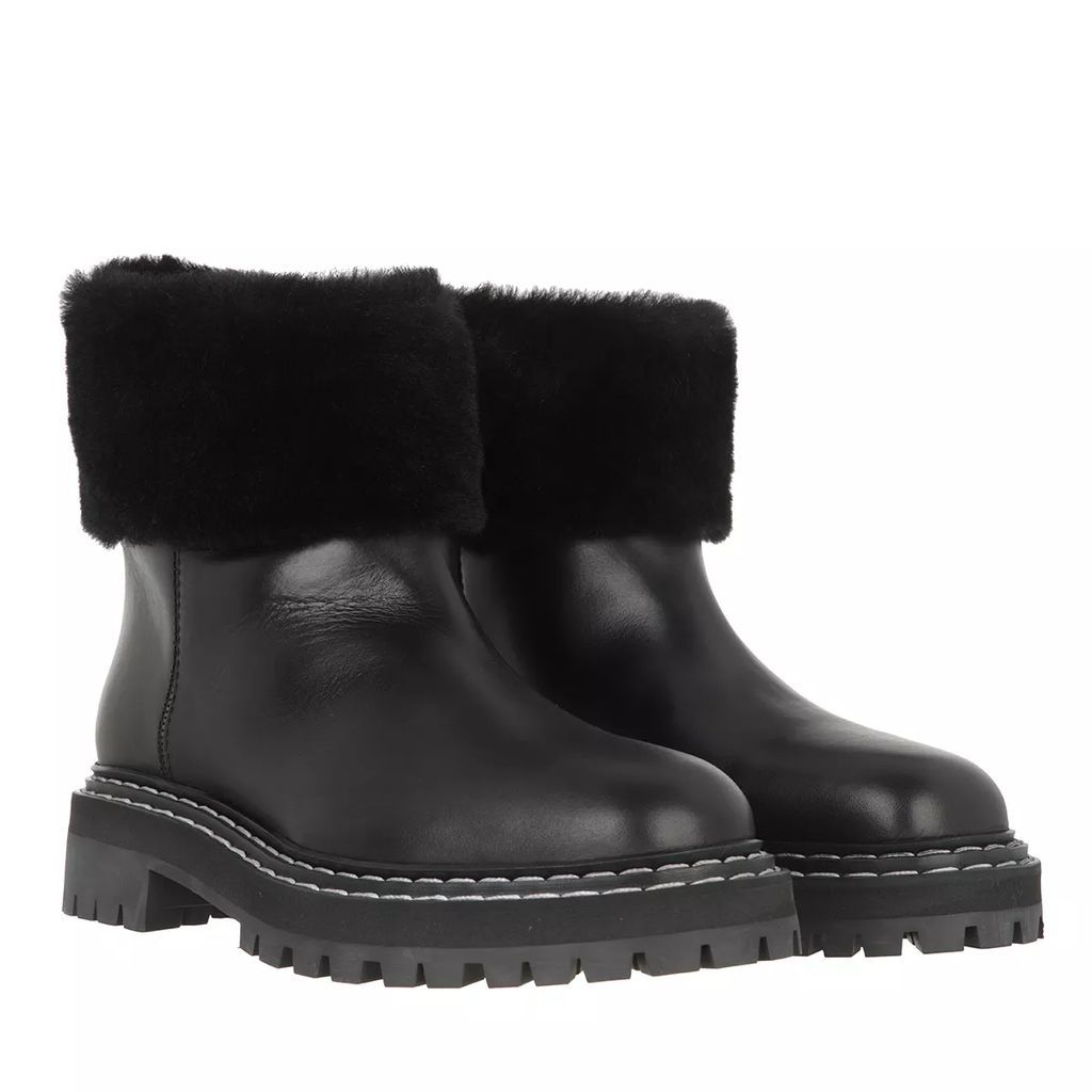 Boots & Ankle Boots - Calf Softy Merinos Sheep Combat - black - Boots & Ankle Boots for ladies