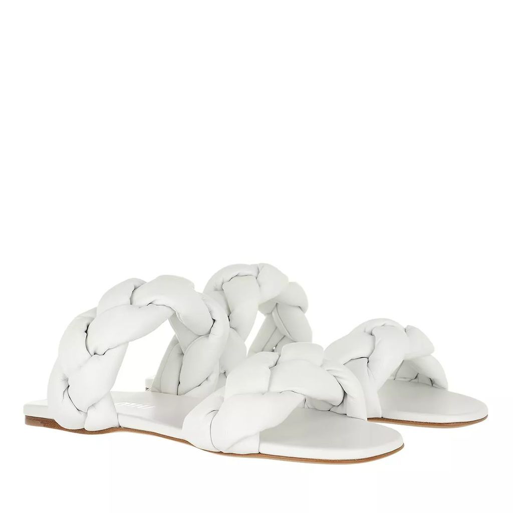 Slipper & Mules - Padded Sandals Leather - white - Slipper & Mules for ladies