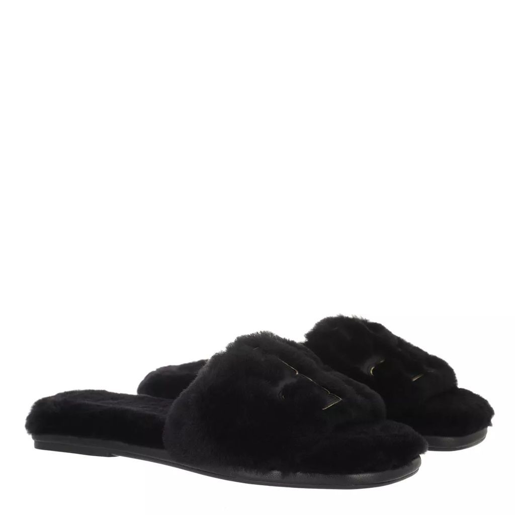 Sandals - Double T Shearling Slide - black - Sandals for ladies