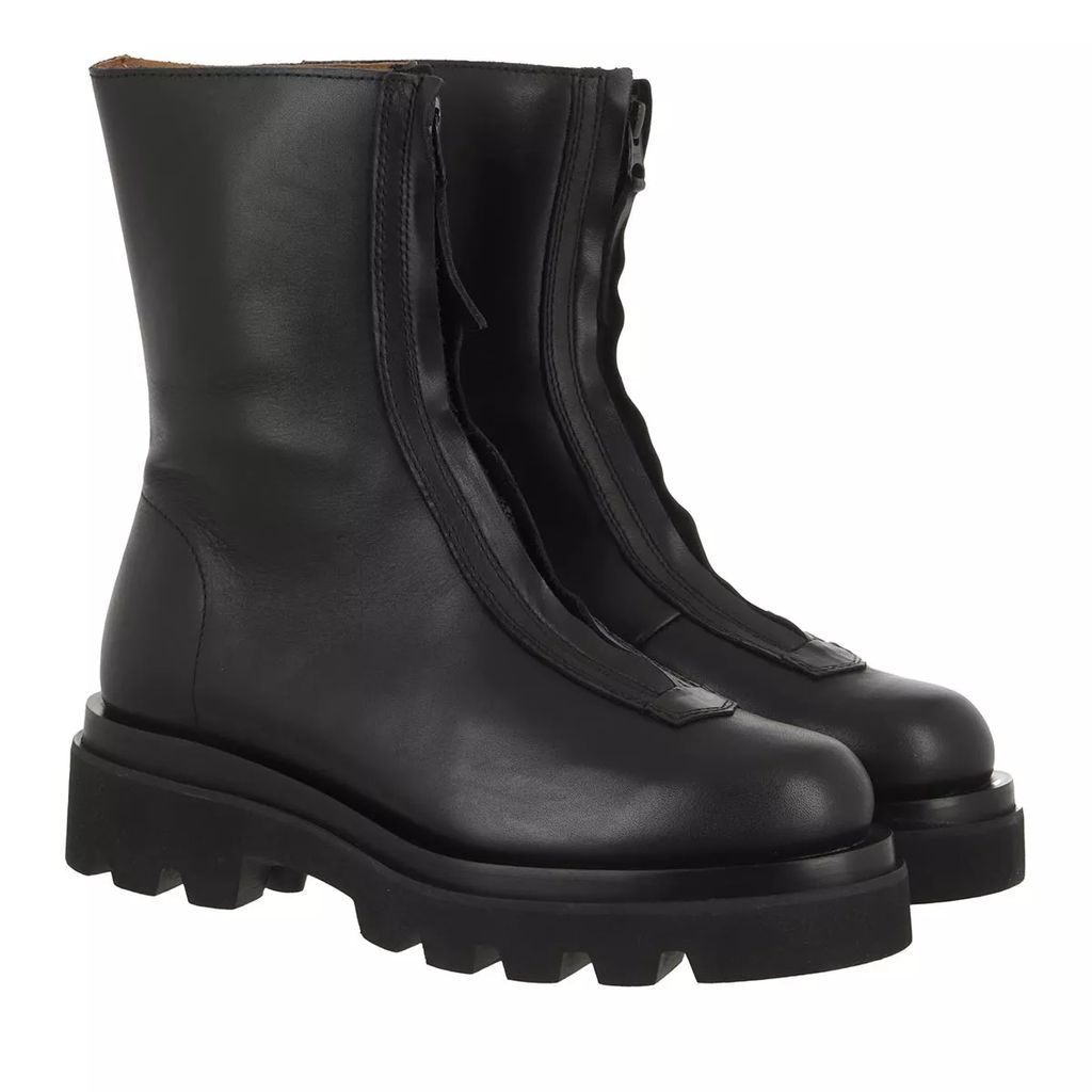 Boots & Ankle Boots - Boots With Zipper Front And Track Sole - black - Boots & Ankle Boots for ladies