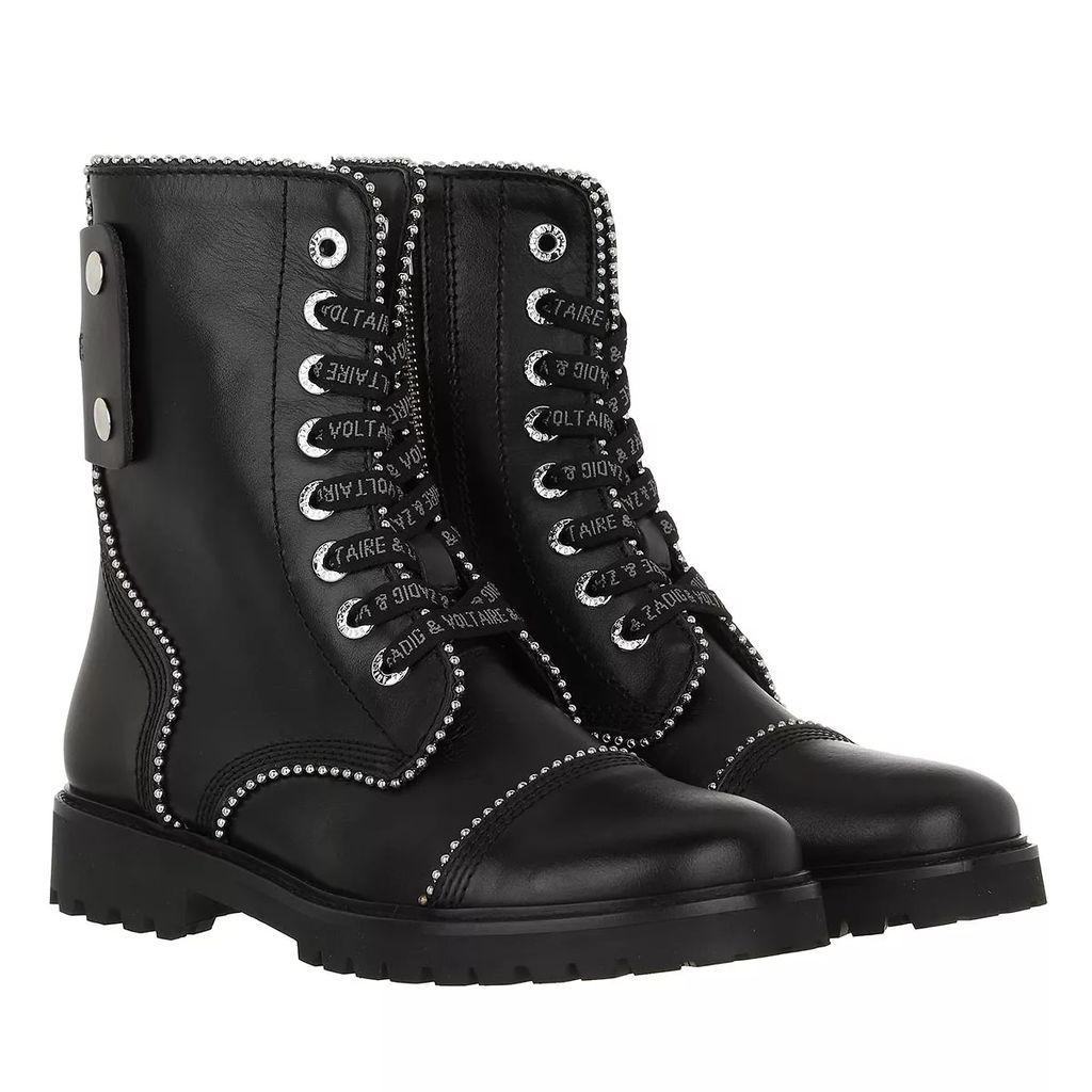 Boots & Ankle Boots - Joe - Smooth Cowskin & Studs Pipping - black - Boots & Ankle Boots for ladies