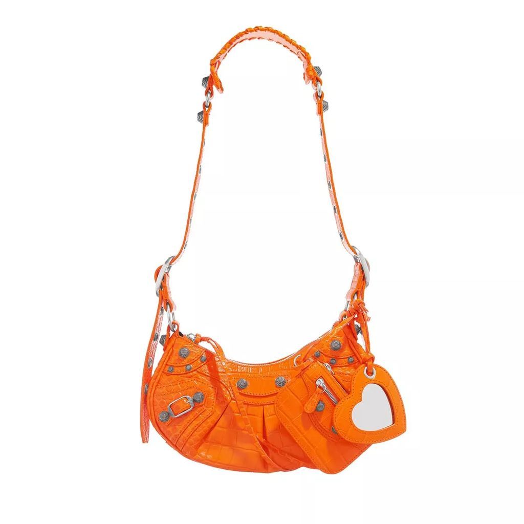 Crossbody Bags - Le Cagole XS Shoulder Bag Crocodile Embossed - orange - Crossbody Bags for ladies
