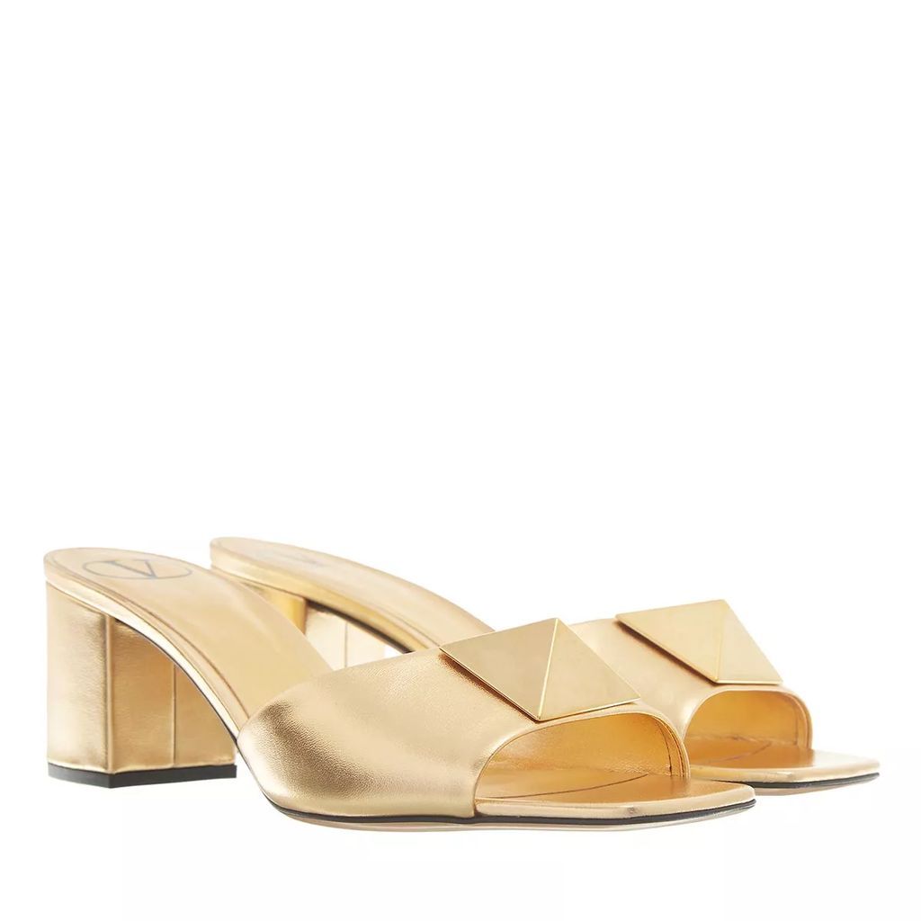 Slipper & Mules - Leather Mules - gold - Slipper & Mules for ladies