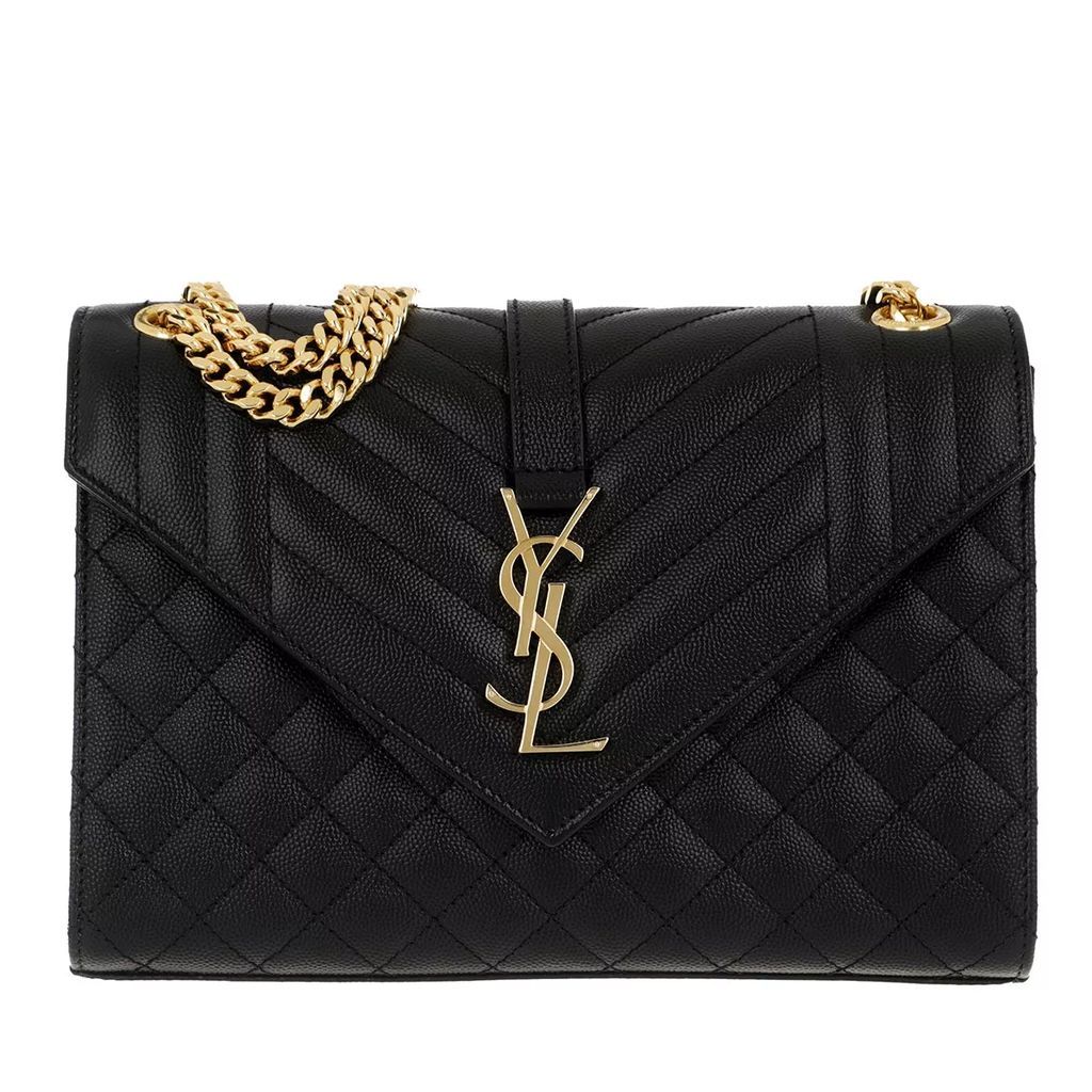 Crossbody Bags - YSL Monogramme Envelope Crossbody Bag Leather - black - Crossbody Bags for ladies