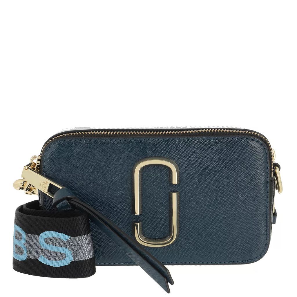Crossbody Bags - Logo Strap Snapshot Small Camera Bag Leather - blue - Crossbody Bags for ladies