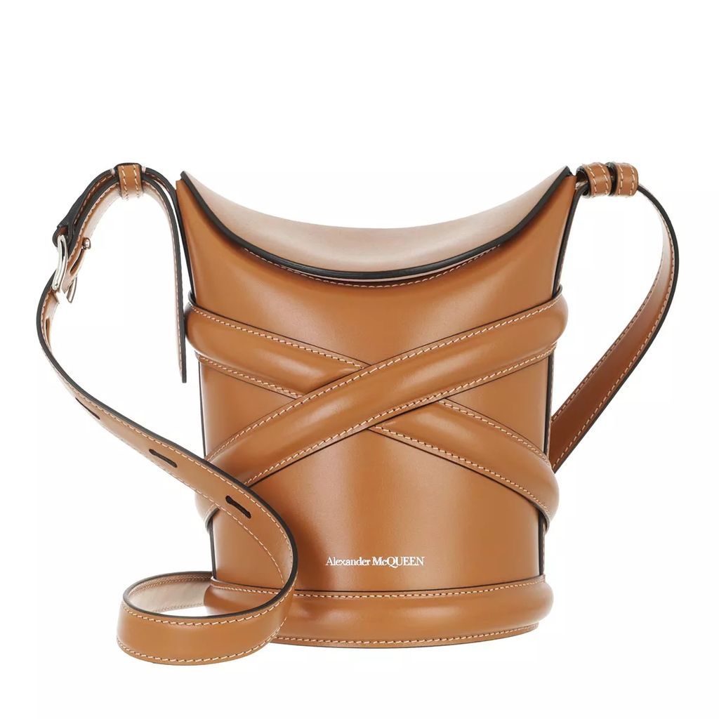 Bucket Bags - The Curve Bucket Bag Leather - cognac - Bucket Bags for ladies