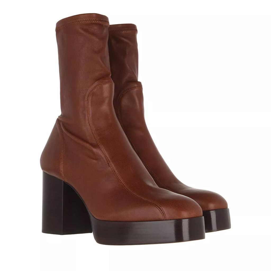 Boots & Ankle Boots - Block Heel Boots Leather - brown - Boots & Ankle Boots for ladies