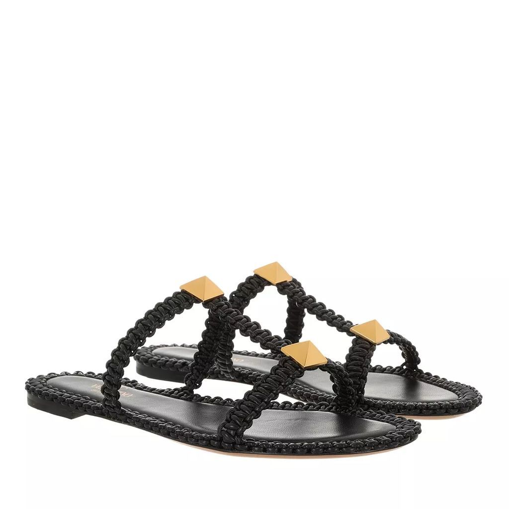 Sandals - Roman Stud Sandals Leather - black - Sandals for ladies