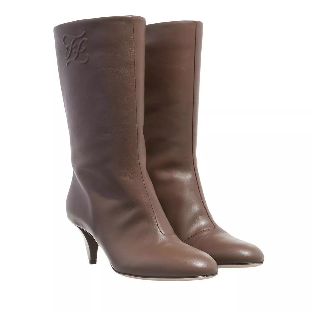 Boots & Ankle Boots - Tronchetto Boots Leather FF - brown - Boots & Ankle Boots for ladies