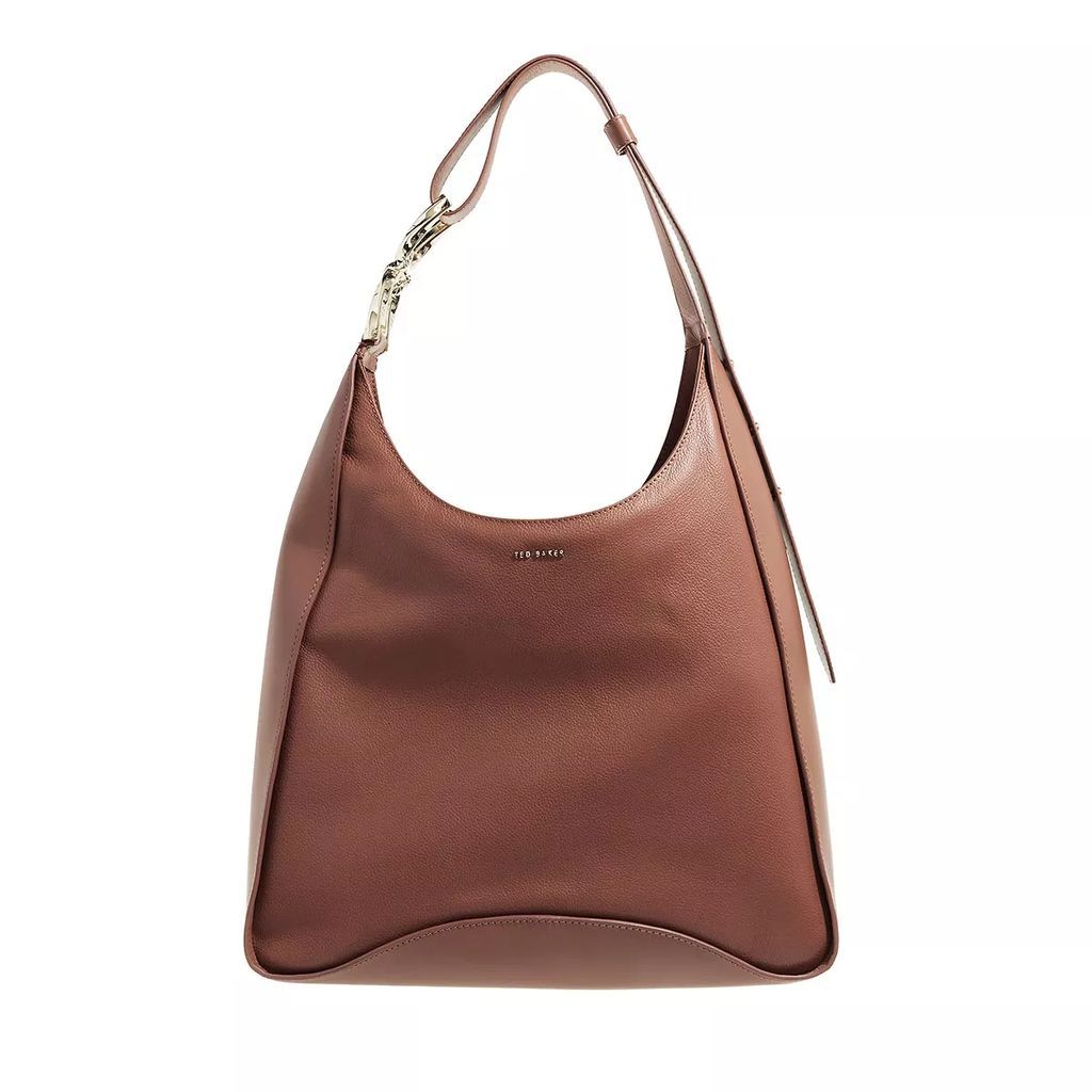 Shopping Bags - Chelsia Chain Detail Hobo Bag - brown - Shopping Bags for ladies