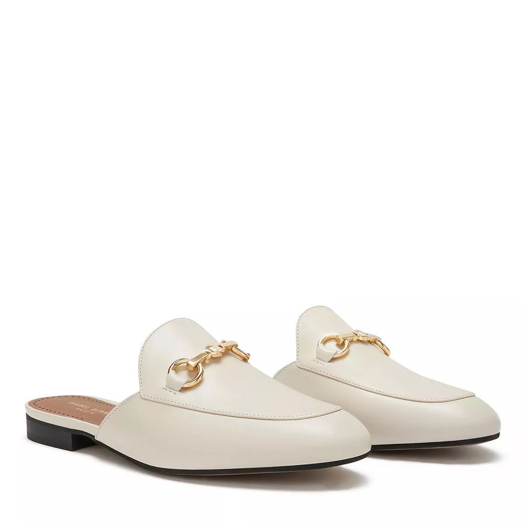 Loafers & Ballet Pumps - Vendôme Fleur calfskin leather slipper loafers - beige - Loafers & Ballet Pumps for ladies
