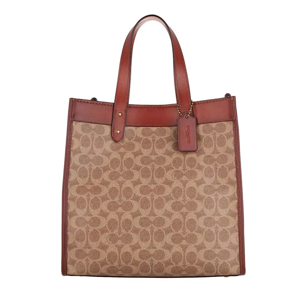 Tote Bags - Signature Carriage Coated Canvas Field Tote - brown - Tote Bags for ladies