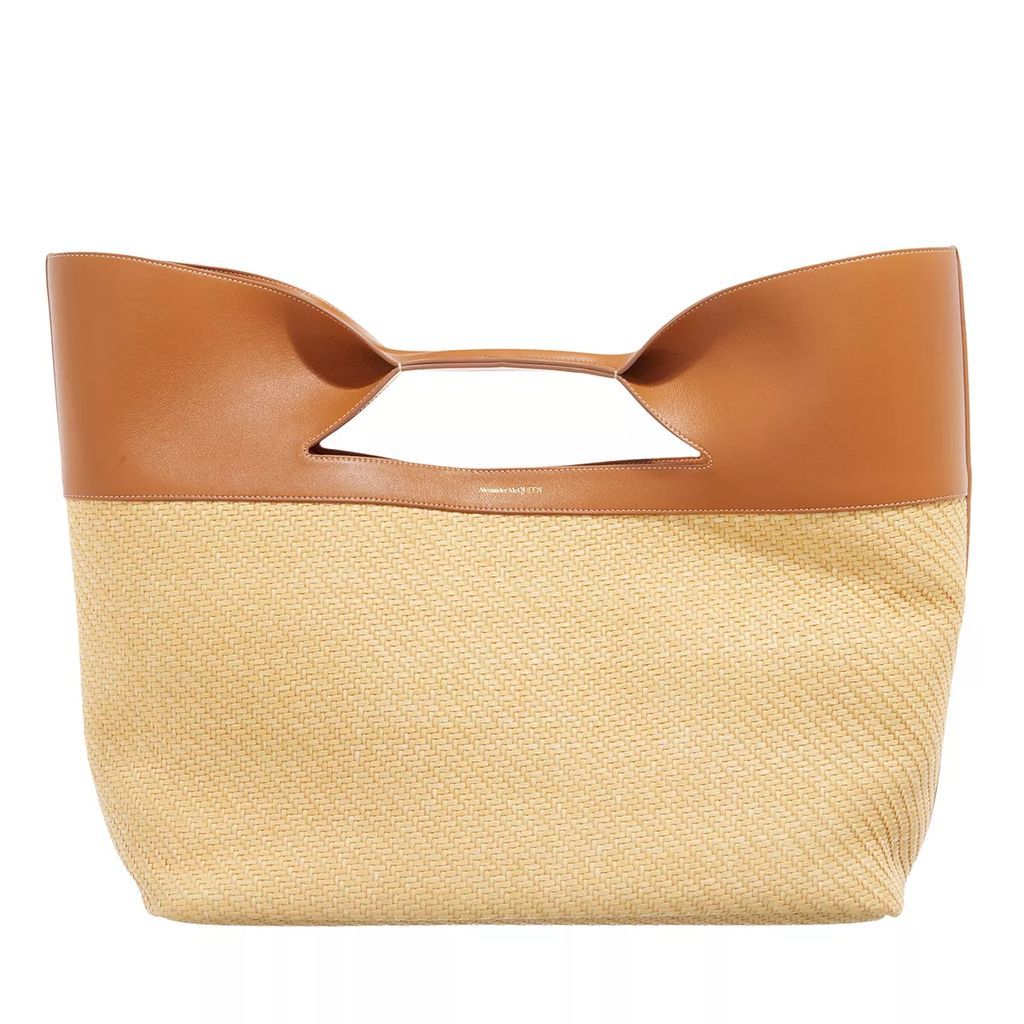 Tote Bags - Handbag With Logo Print - beige - Tote Bags for ladies