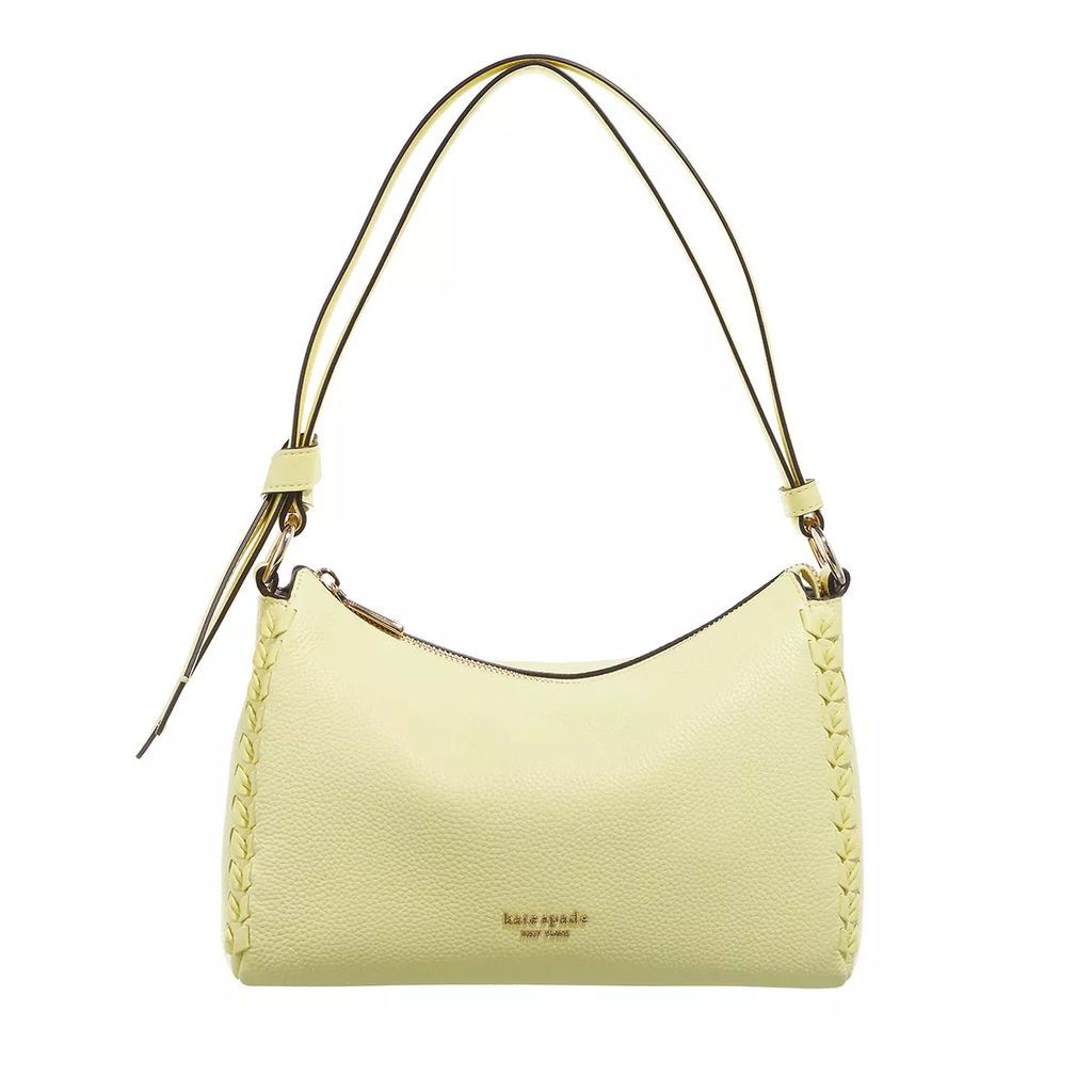 Hobo Bags - Knott Whipstitched Pebbled Leather Medium Shoulder - yellow - Hobo Bags for ladies