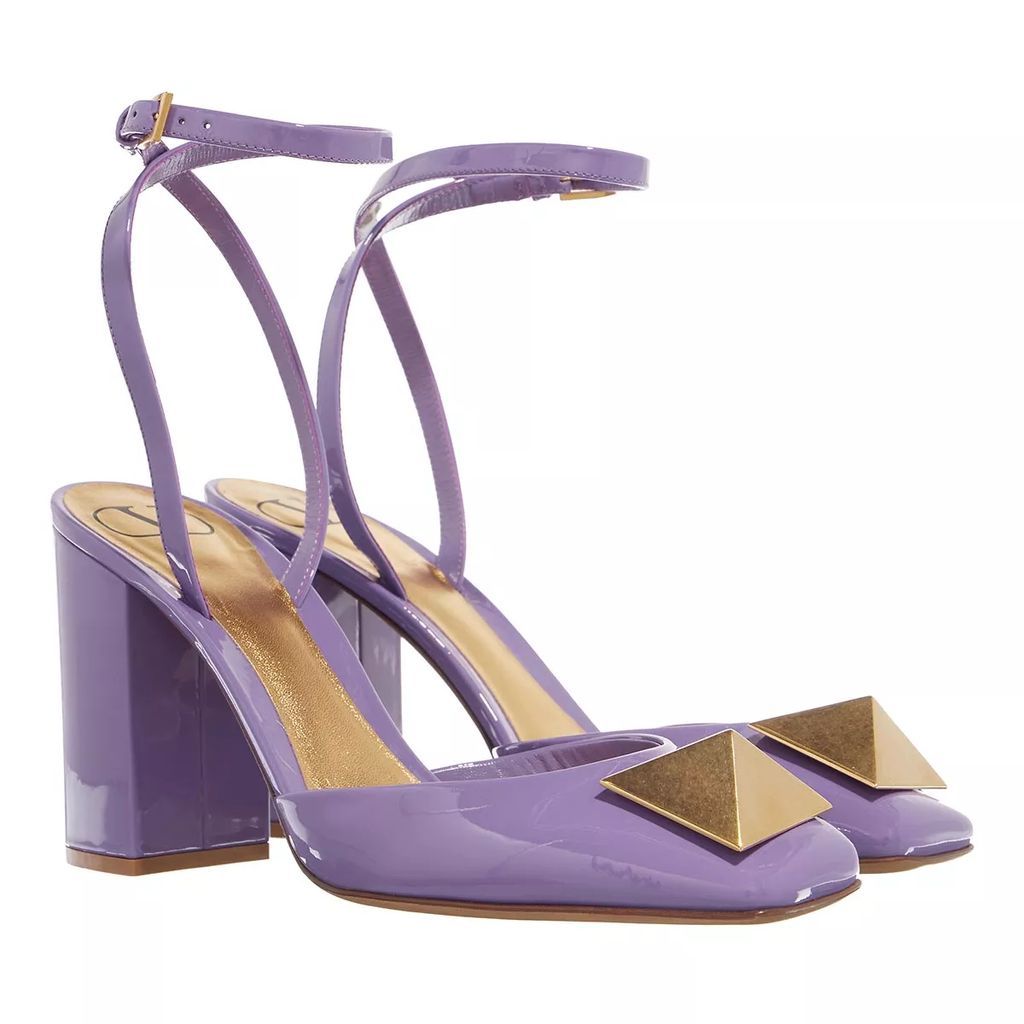 Pumps & High Heels - Ankle Strap Block Heels - violet - Pumps & High Heels for ladies