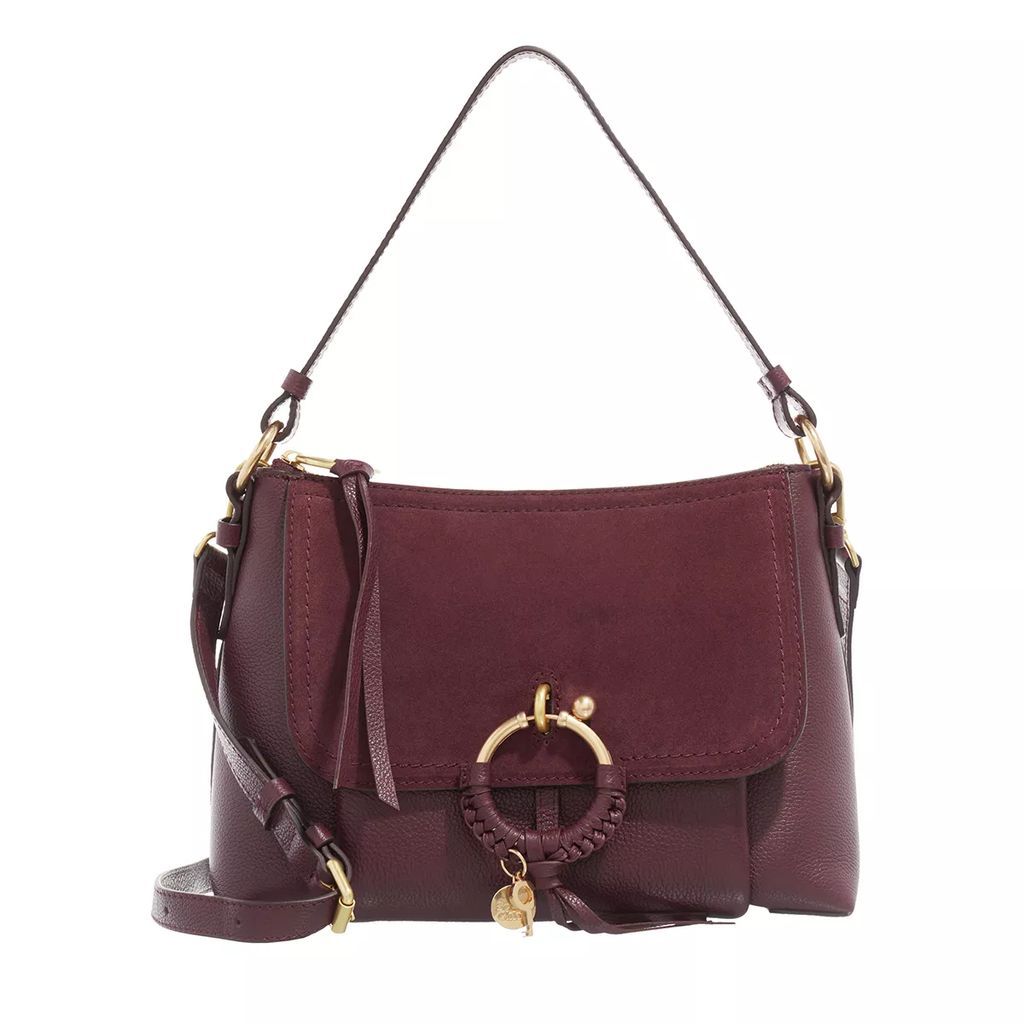 Crossbody Bags - Joan Grained Shoulder Bag Leather - violet - Crossbody Bags for ladies