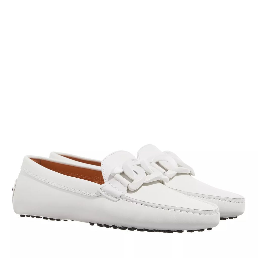 Loafers & Ballet Pumps - Gommino Chain-Link Loafers - white - Loafers & Ballet Pumps for ladies