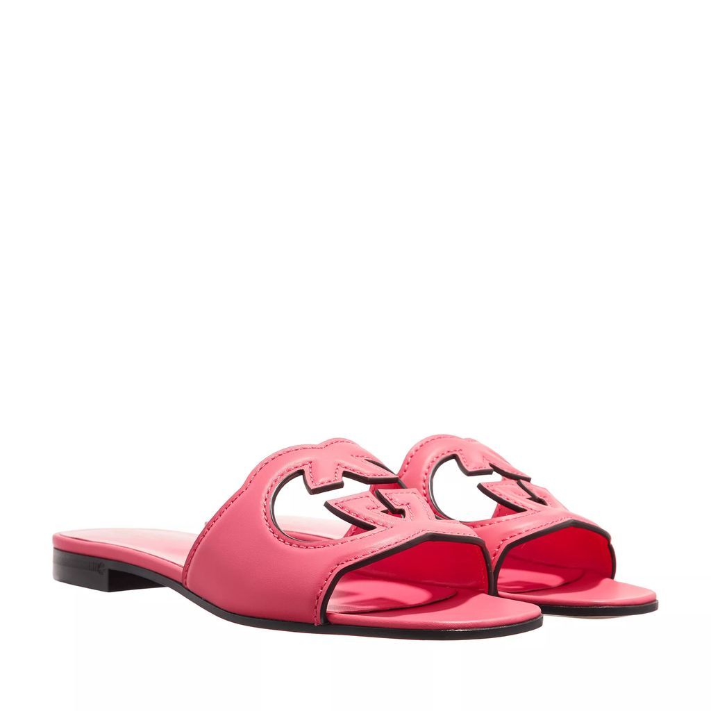 Sandals - Interlocking G Cut-Out Slide Sandals - pink - Sandals for ladies