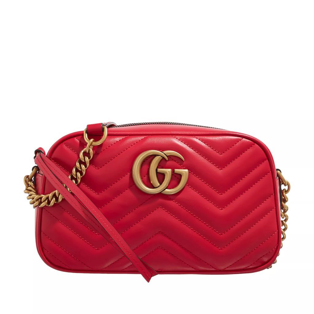 Crossbody Bags - Small GG Marmont Shoulder Bag Matelassé Leather - red - Crossbody Bags for ladies