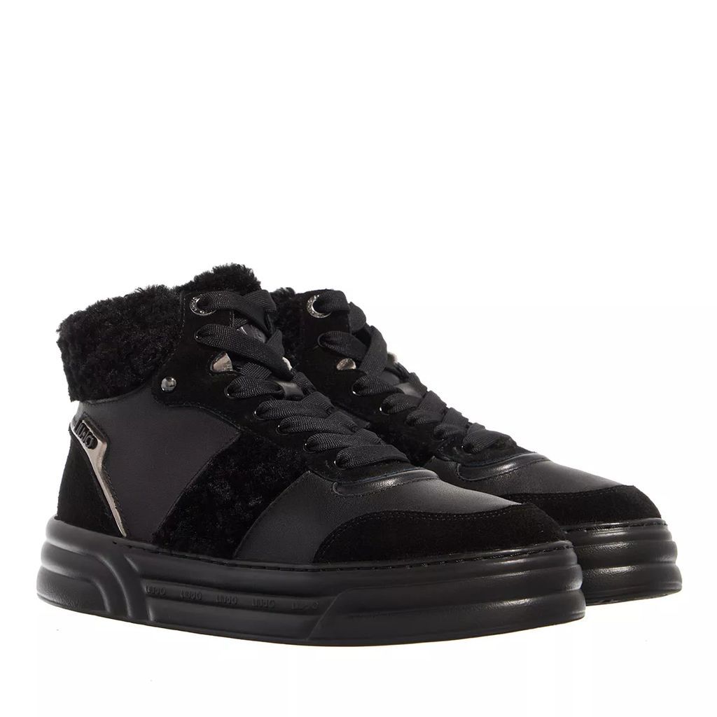 Sneakers - Cleo 22 Warm Mid Sneaker Cow Suede Calf Leath - black - Sneakers for ladies