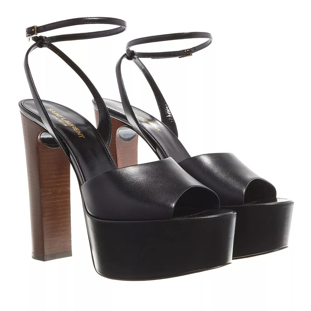 Pumps & High Heels - Jodie Smooth Leather Platform Sandals - black - Pumps & High Heels for ladies