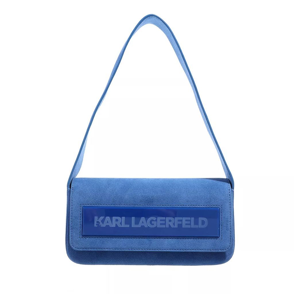 Crossbody Bags - K/Essential K Md Flap Shb Sued - blue - Crossbody Bags for ladies