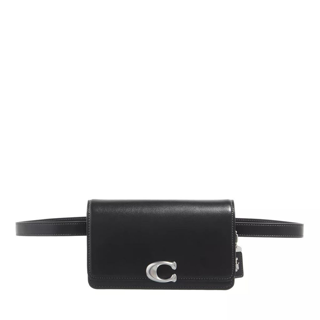 Crossbody Bags - Luxe Refined Calf Leather Bandit Belt Bag - black - Crossbody Bags for ladies