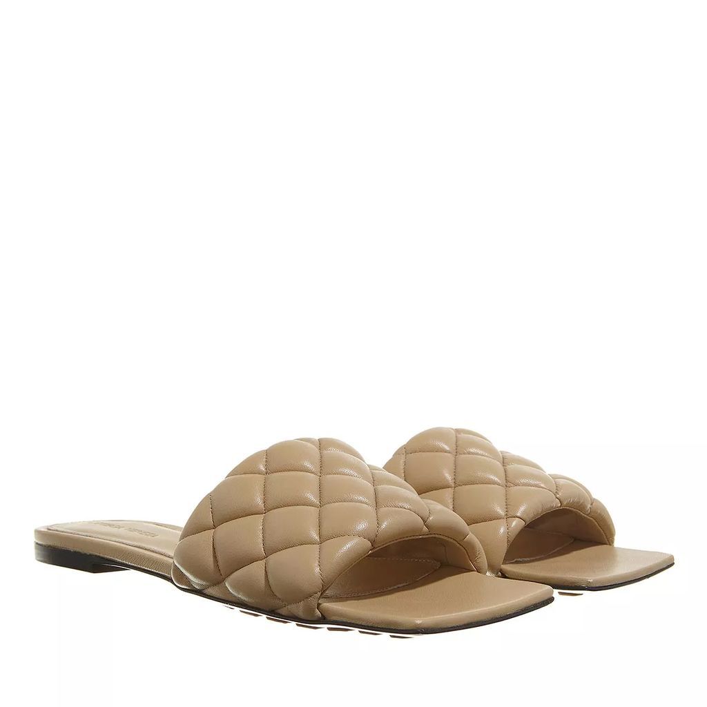 Sandals - Flat Lido Sandals Leather - beige - Sandals for ladies