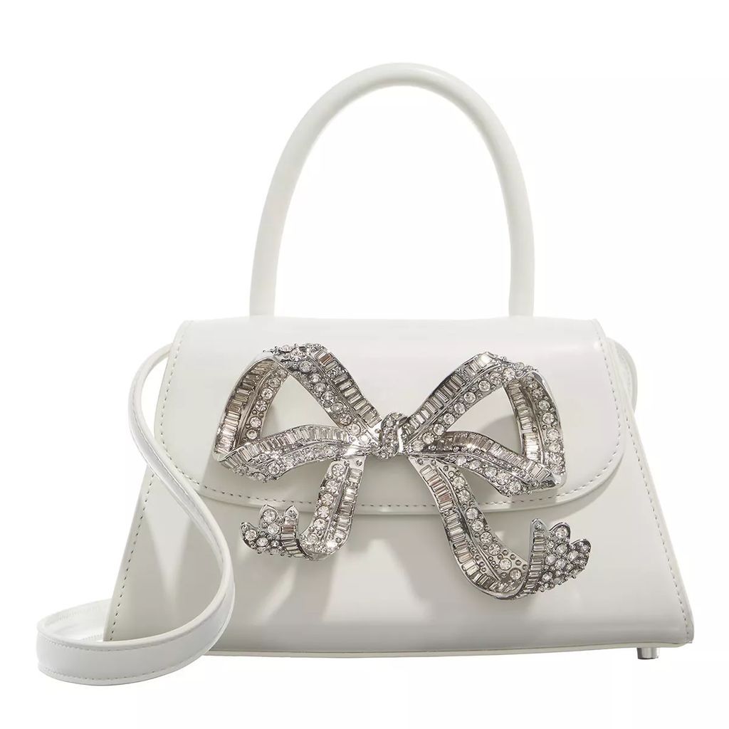 Crossbody Bags - Mini Diamante Bow Bag - white - Crossbody Bags for ladies