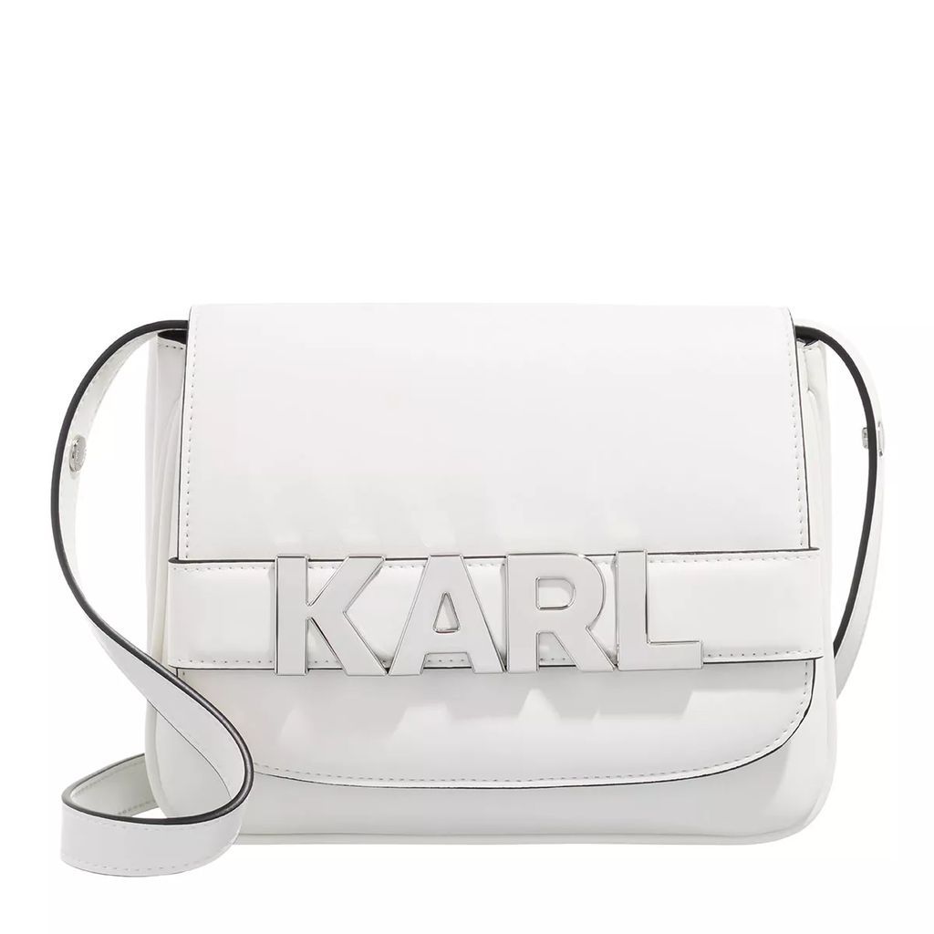 Crossbody Bags - K/Letters Flap Crossbody - white - Crossbody Bags for ladies