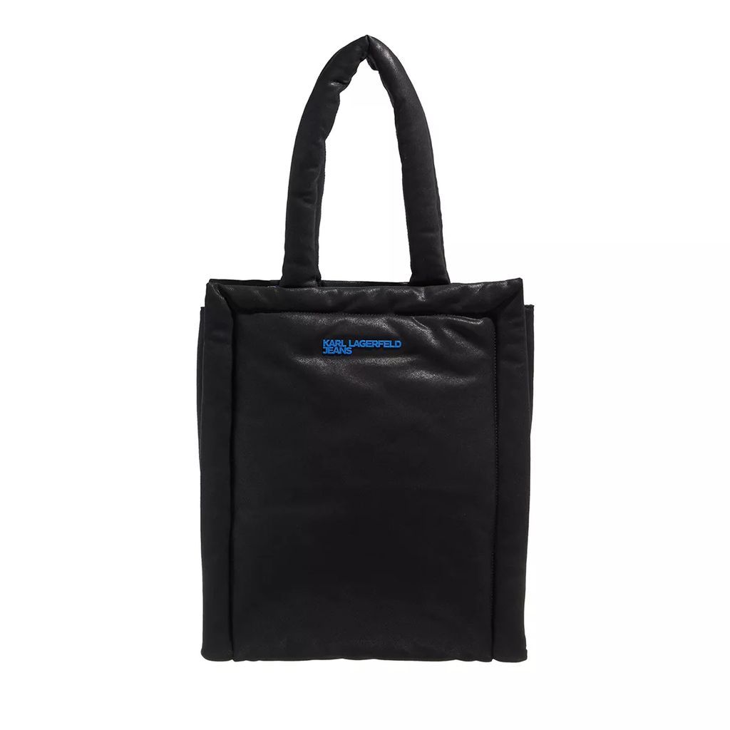 Tote Bags - Modern Blur Coated Denim Tote - black - Tote Bags for ladies