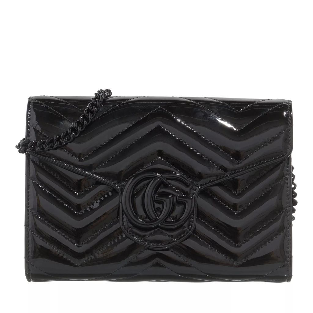Crossbody Bags - GG Marmont Mini Bag Patent Matelassé Leather - black - Crossbody Bags for ladies