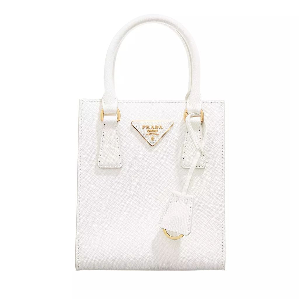 Tote Bags - Logo Tote Bag Leather - white - Tote Bags for ladies