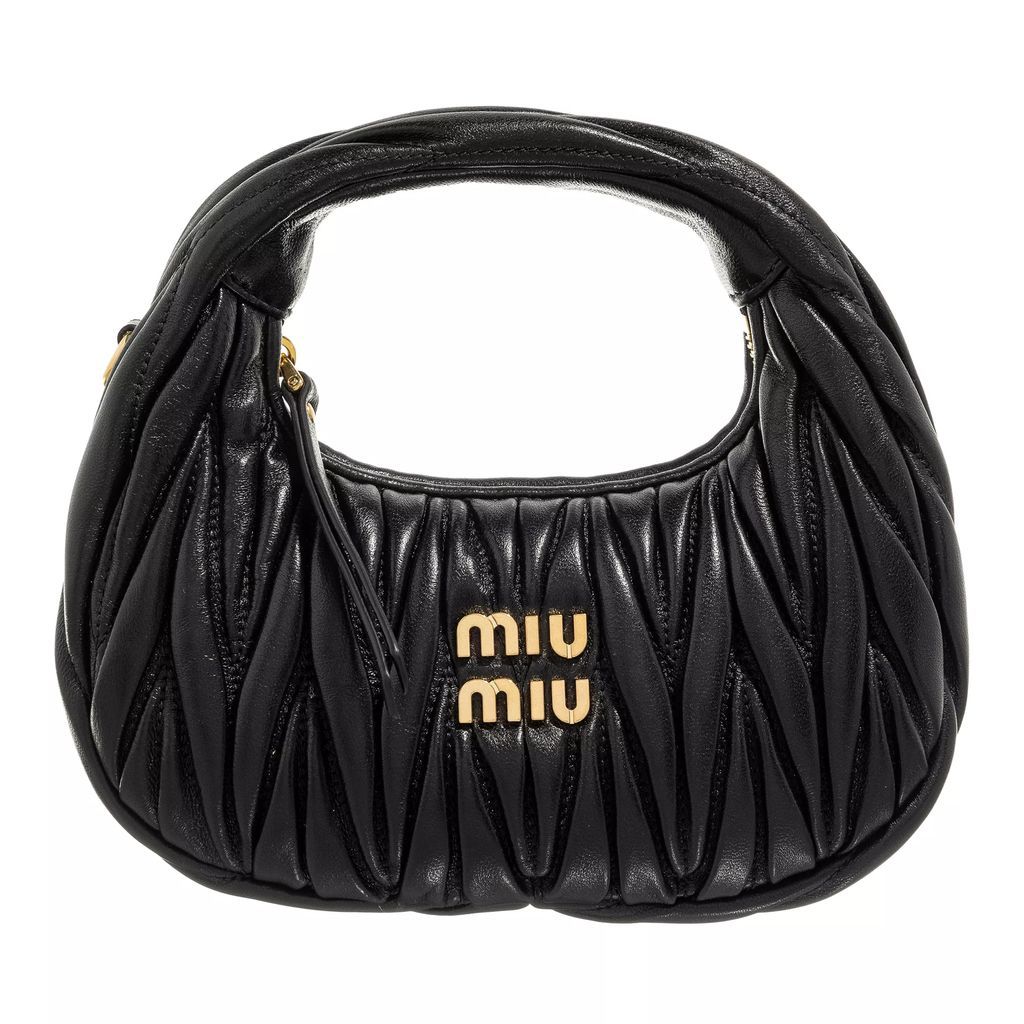 Hobo Bags - Wander Mini Hobo Bag Matelassé Nappa Leather - black - Hobo Bags for ladies