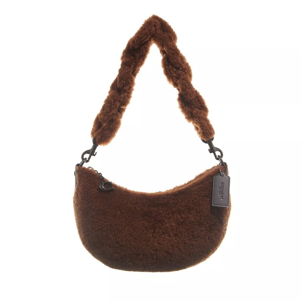 Crossbody Bags - Shearling Mira Shoulder Bag With Shearling Chain - brown - Crossbody Bags for ladies