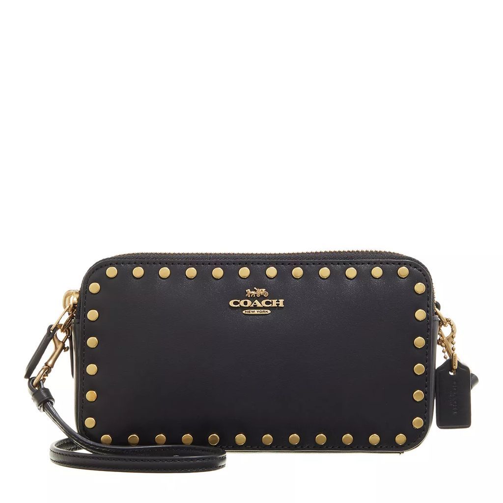 Crossbody Bags - Smooth Leather With Rivets Kira Crossbody - black - Crossbody Bags for ladies