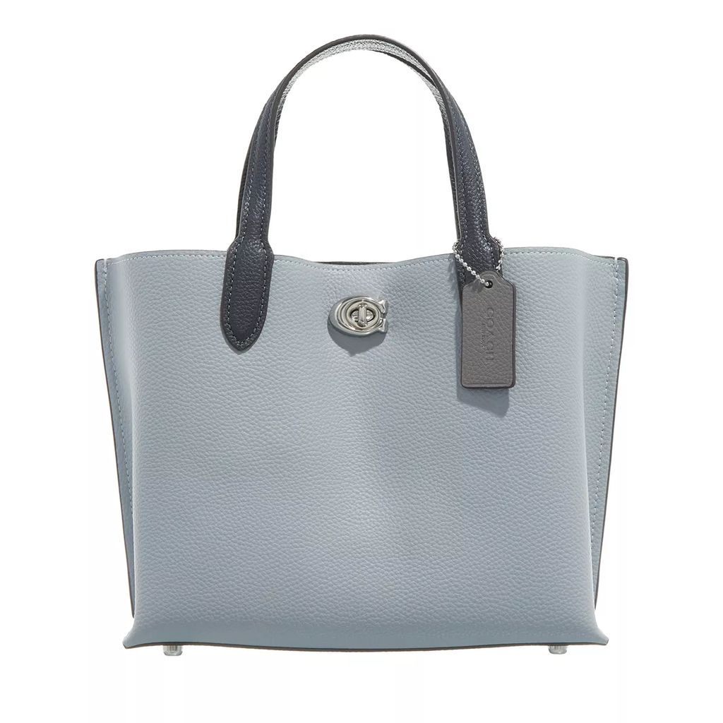 Tote Bags - Colorblock Leather Willow Tote 24 - blue - Tote Bags for ladies