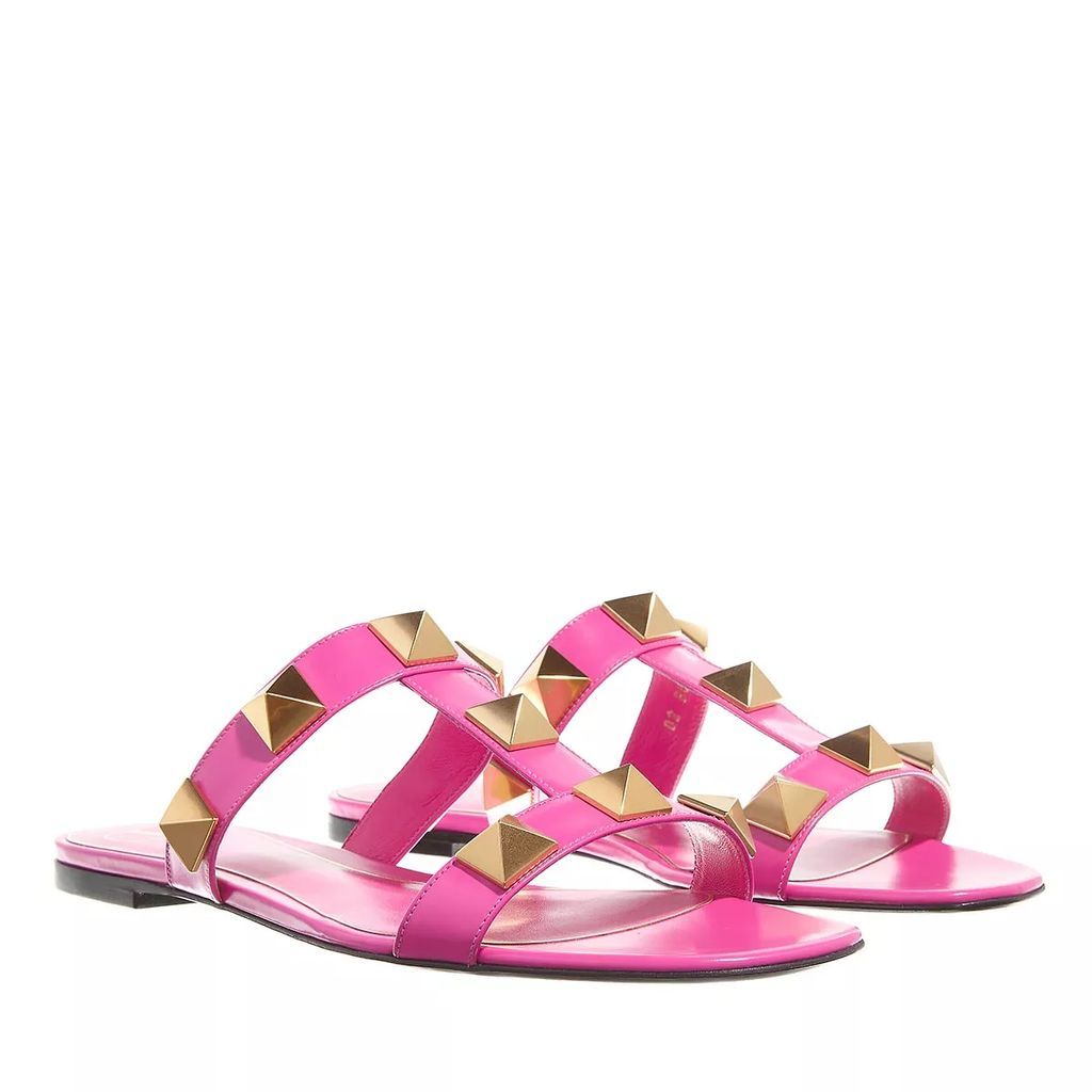 Slipper & Mules - Roman Stud Slide Sandals - pink - Slipper & Mules for ladies